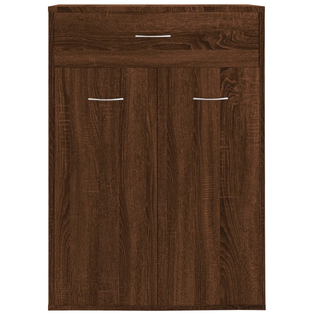 Berkfield Shoe Cabinet Brown Oak 60x35x84 cm Engineered Wood