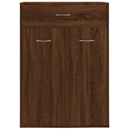 Berkfield Shoe Cabinet Brown Oak 60x35x84 cm Engineered Wood