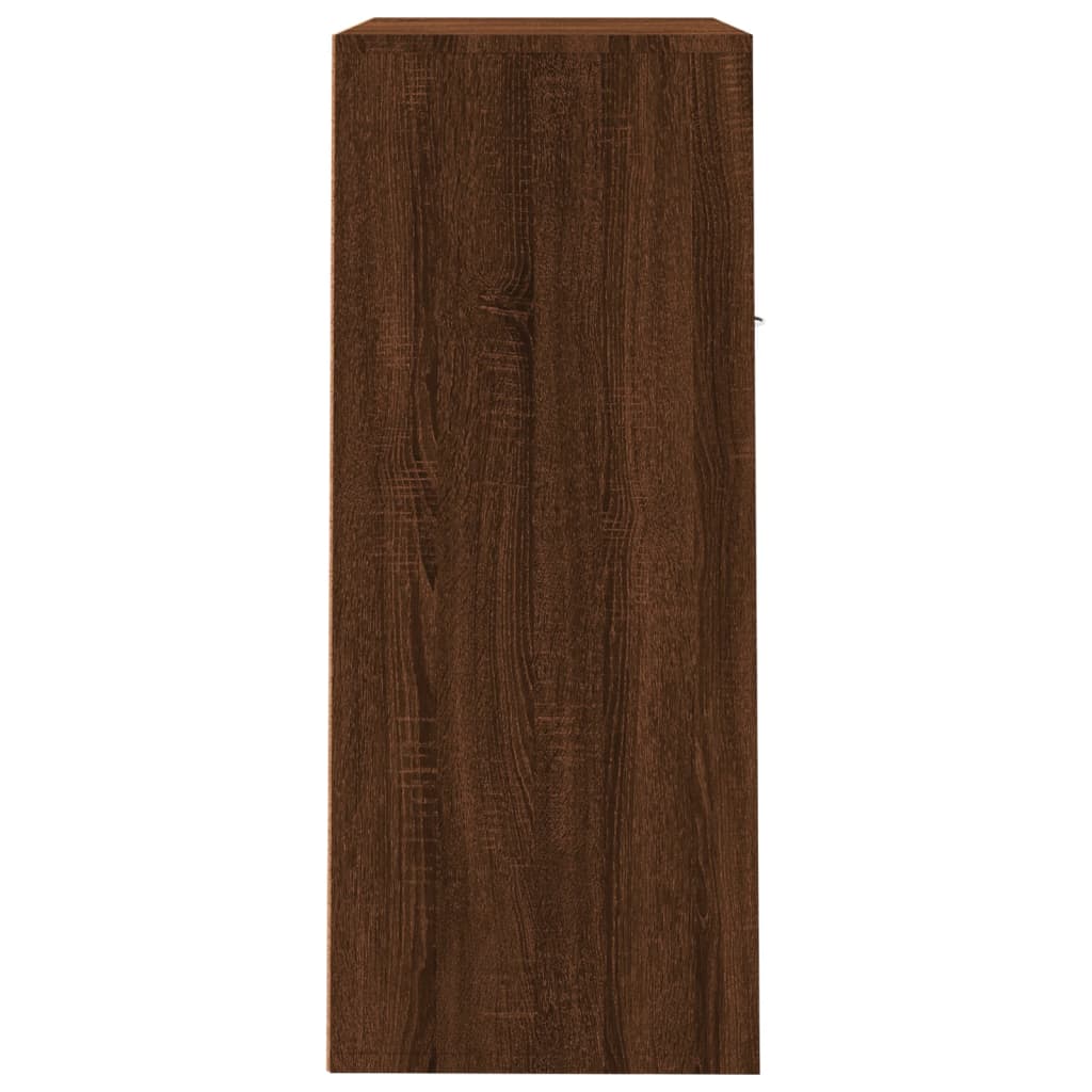Berkfield Shoe Cabinet Brown Oak 60x35x84 cm Engineered Wood