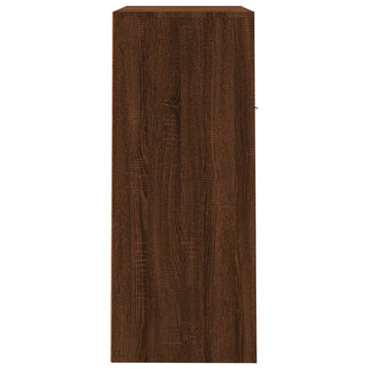Berkfield Shoe Cabinet Brown Oak 60x35x84 cm Engineered Wood