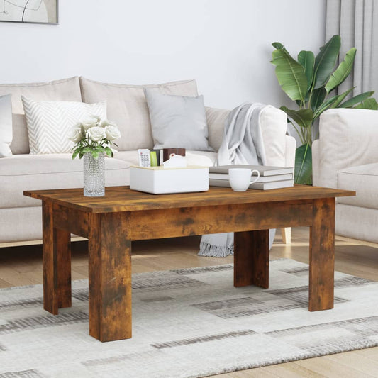 Berkfield Coffee Table Smoked Oak 100x60x42 cm Engineered Wood