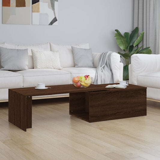 Berkfield Coffee Table Brown Oak 150x50x35 cm Engineered Wood