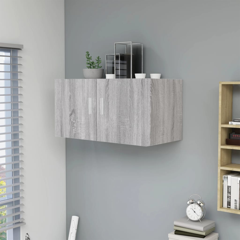 Berkfield Wall Mounted Cabinet Grey Sonoma 80x39x40 cm Engineered Wood