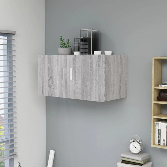Berkfield Wall Mounted Cabinet Grey Sonoma 80x39x40 cm Engineered Wood