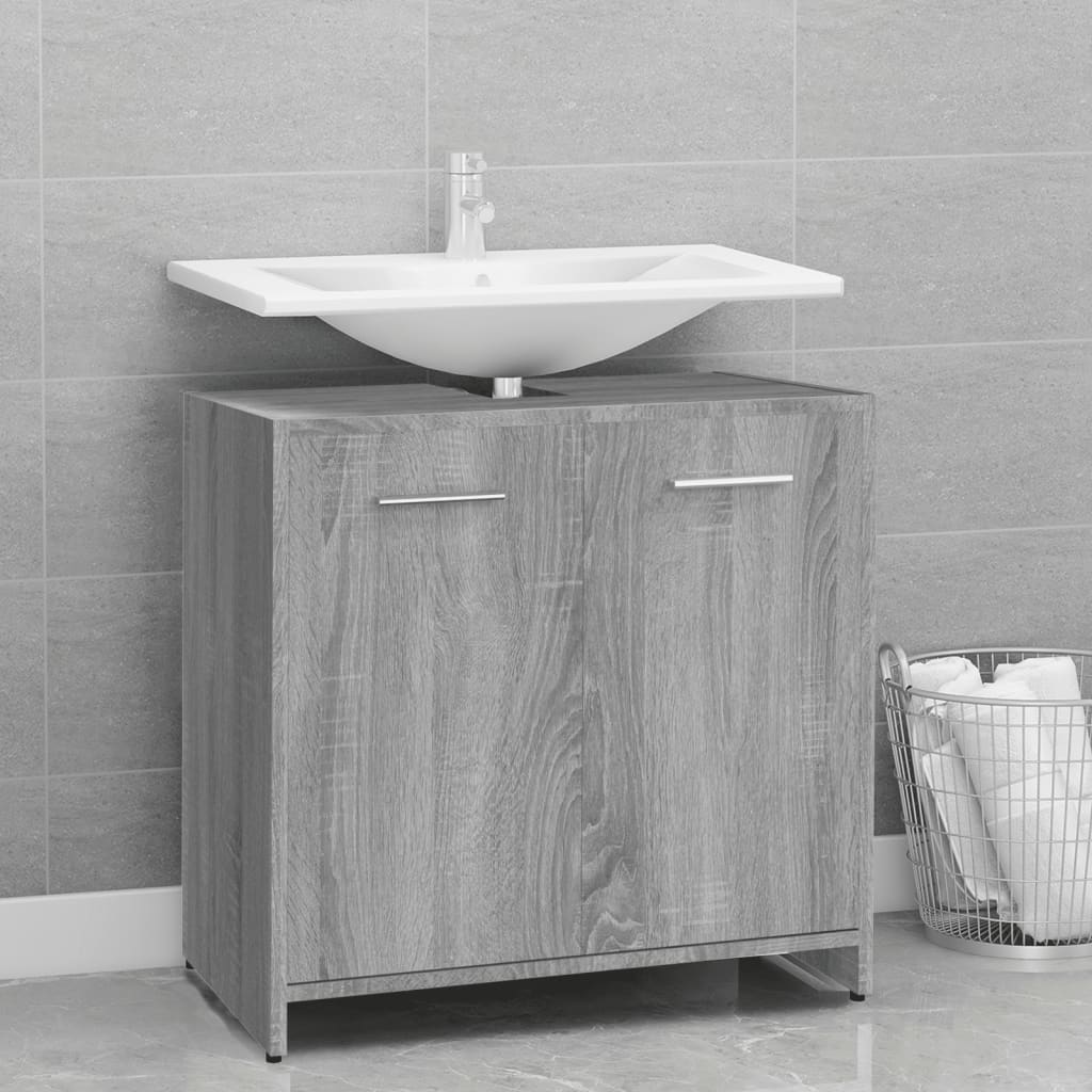Berkfield Bathroom Cabinet Grey Sonoma 60x33x60 cm Engineered Wood