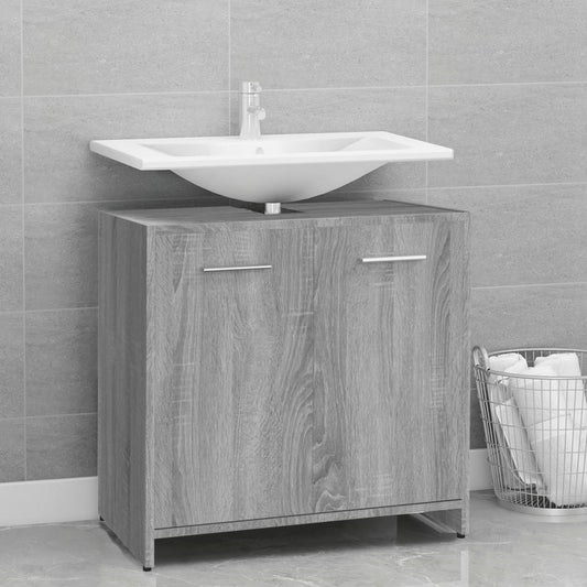 Berkfield Bathroom Cabinet Grey Sonoma 60x33x60 cm Engineered Wood