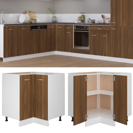 Berkfield Kitchen Cabinet Brown Oak 75,5x75,5x80,5 cm Engineered Wood