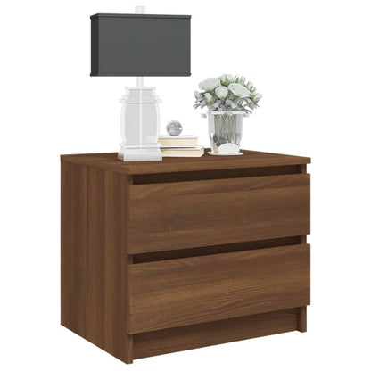 Berkfield Bed Cabinets 2 pcs Brown Oak 50x39x43.5 cm Engineered Wood
