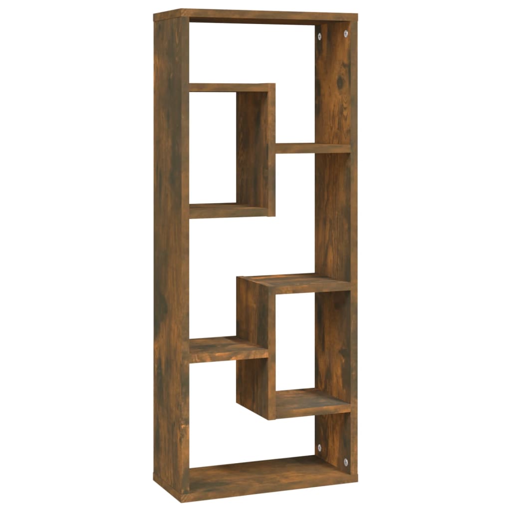 Berkfield Wall Shelf Smoked Oak 36x16x90 cm Engineered Wood