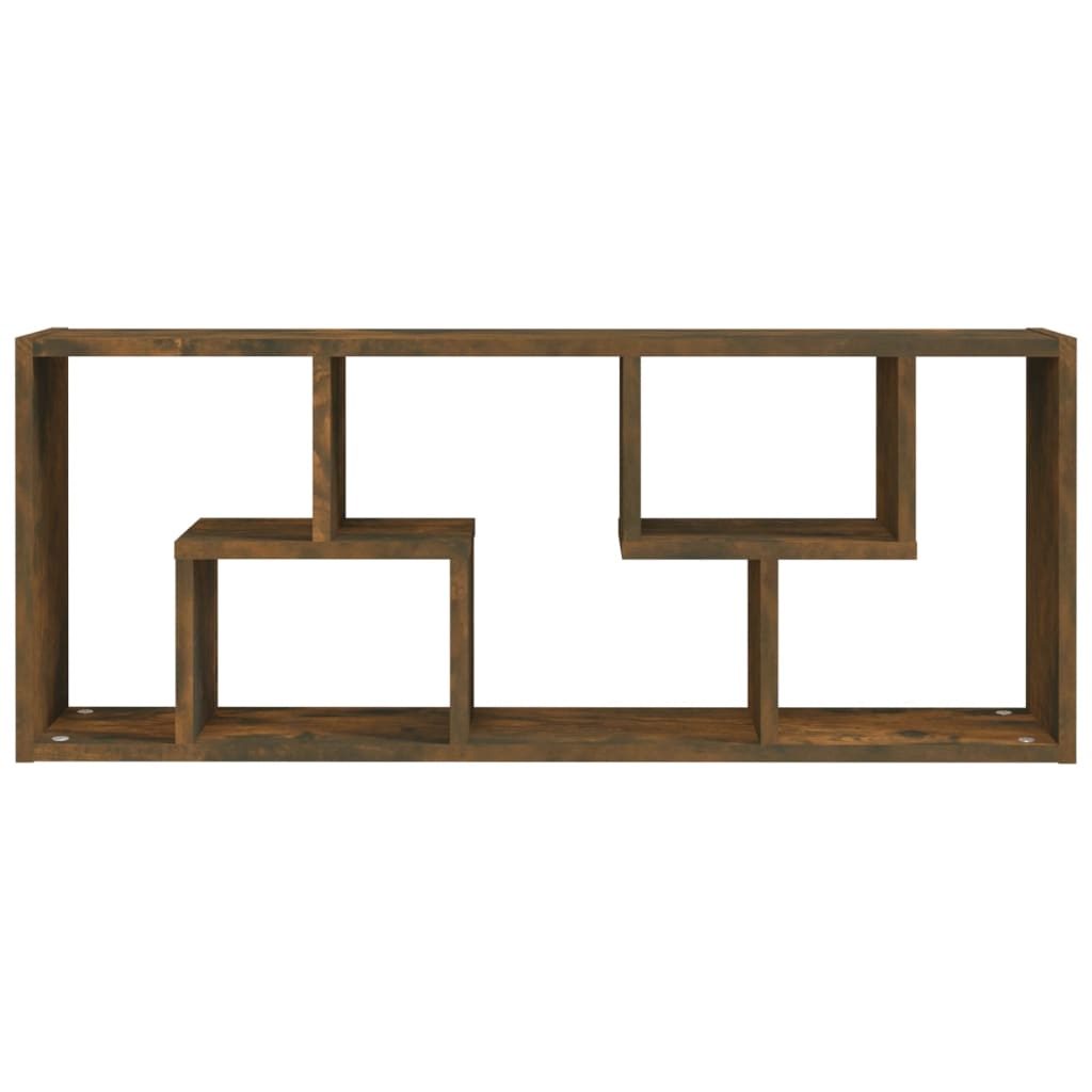 Berkfield Wall Shelf Smoked Oak 36x16x90 cm Engineered Wood