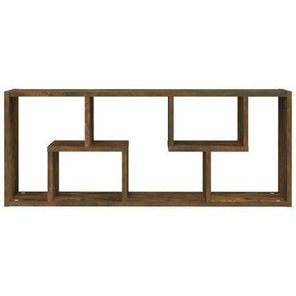Berkfield Wall Shelf Smoked Oak 36x16x90 cm Engineered Wood