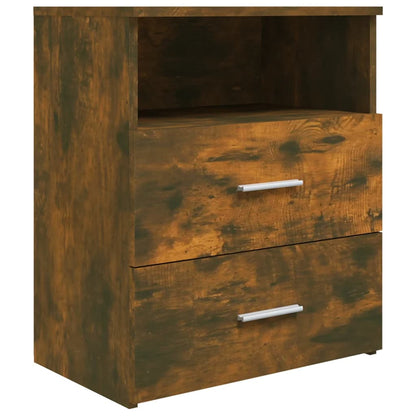 Berkfield Bed Cabinets 2 pcs Smoked Oak 50x32x60 cm