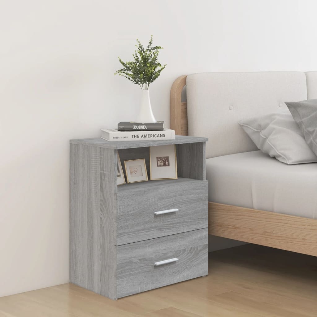 Berkfield Bed Cabinet Grey Sonoma 50x32x60 cm