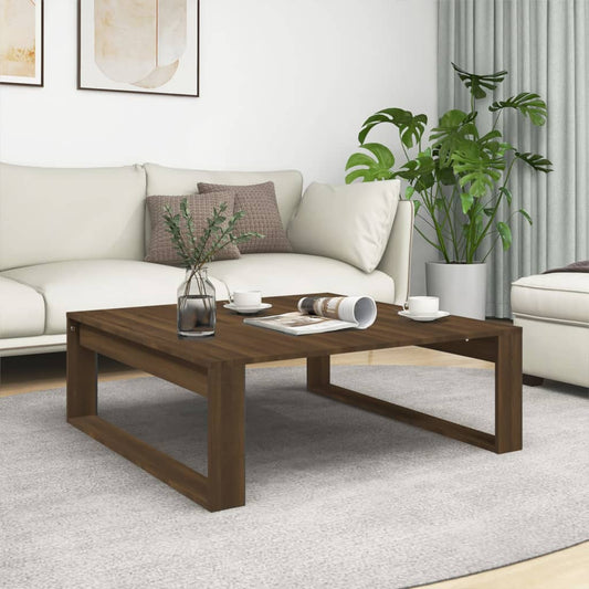 Berkfield Coffee Table Brown Oak 100x100x35 cm Engineered Wood
