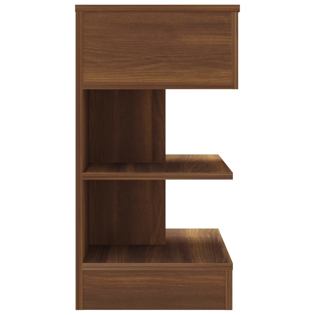 Berkfield Bedside Cabinet Brown Oak 40x35x65 cm Engineered Wood