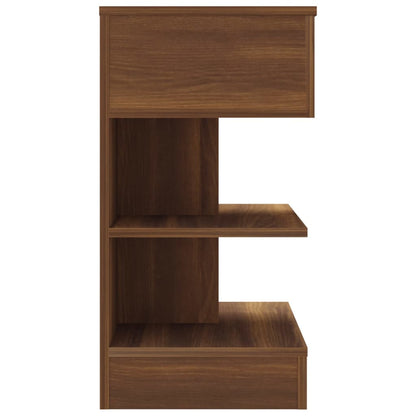Berkfield Bedside Cabinet Brown Oak 40x35x65 cm Engineered Wood