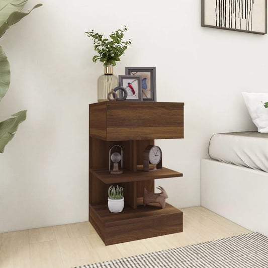 Berkfield Bedside Cabinets 2 pcs Brown Oak 40x35x65 cm Engineered Wood