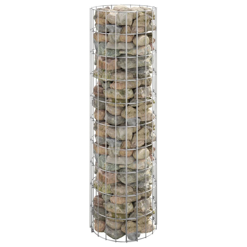 Berkfield Circular Gabion Pole Galvanised Steel �â�_30x100 cm