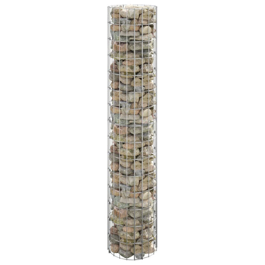 Berkfield Circular Gabion Pole Galvanised Steel �_�”�_30x150 cm