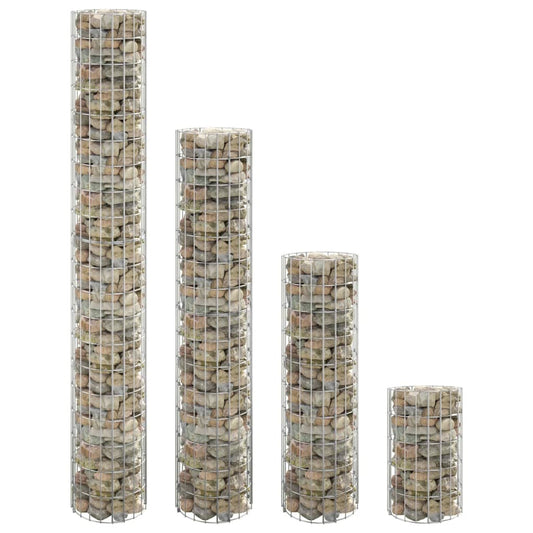 Berkfield Circular Gabion Raised Beds 4 pcs �_�”�_30x50/100/150/200 cm