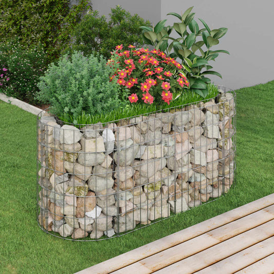 Berkfield Gabion Raised Bed Galvanised Iron 120x50x50 cm