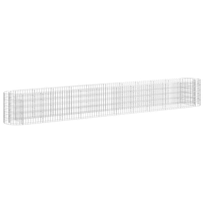 Berkfield Gabion Raised Bed Galvanised Iron 400x50x50 cm