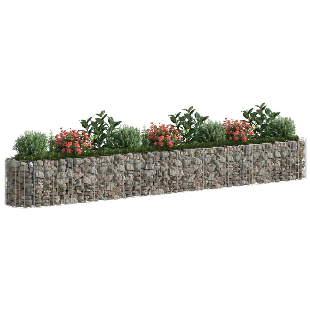 Berkfield Gabion Raised Bed Galvanised Iron 400x50x50 cm