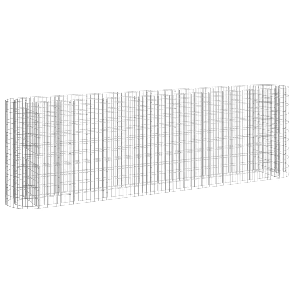 Berkfield Gabion Raised Bed Galvanised Iron 330x50x100 cm