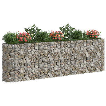 Berkfield Gabion Raised Bed Galvanised Iron 330x50x100 cm