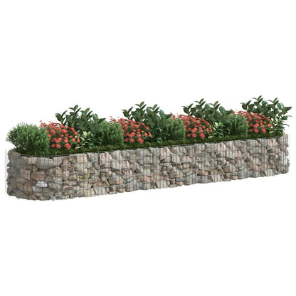 Berkfield Gabion Raised Bed Galvanised Iron 400x100x50 cm