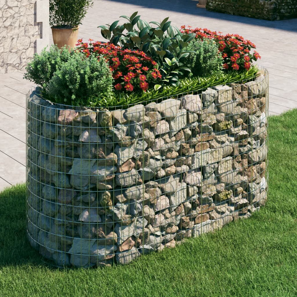 Berkfield Gabion Raised Bed Galvanised Iron 200x100x100 cm