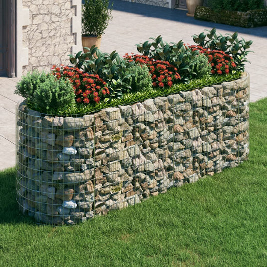Berkfield Gabion Raised Bed Galvanised Iron 300x100x100 cm