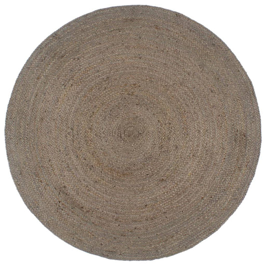 Berkfield Handmade Rug Jute Round 180 cm Grey