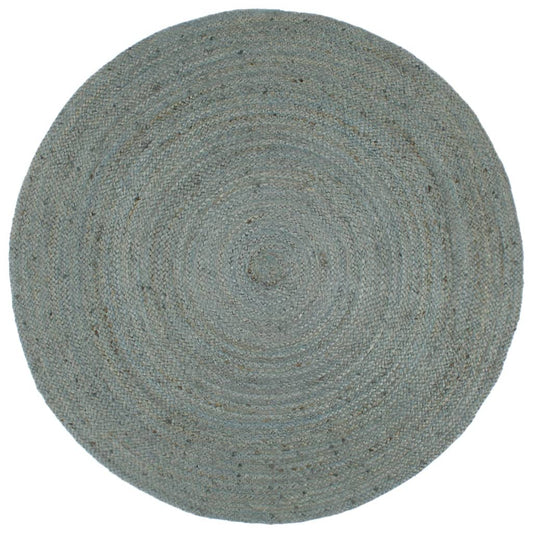 Berkfield Handmade Rug Jute Round 180 cm Olive Green