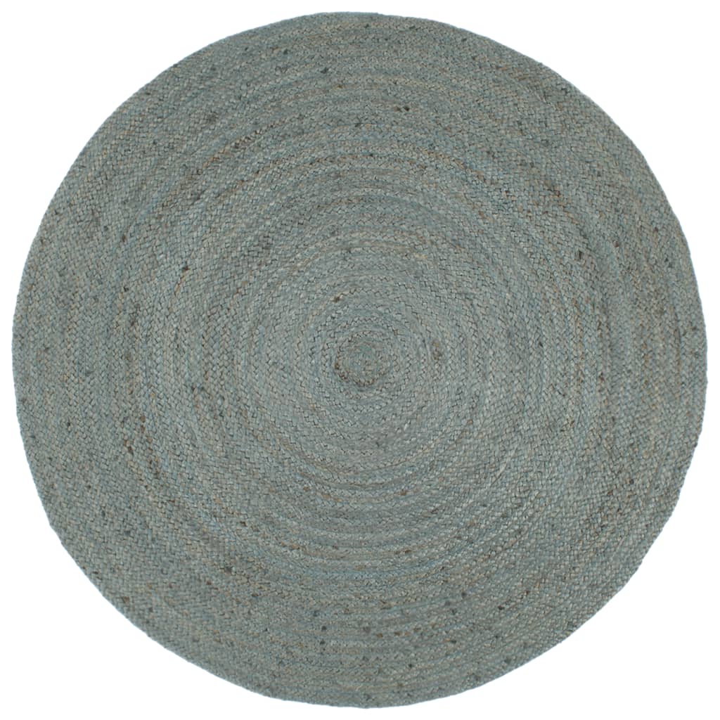Berkfield Handmade Rug Jute Round 210 cm Olive Green