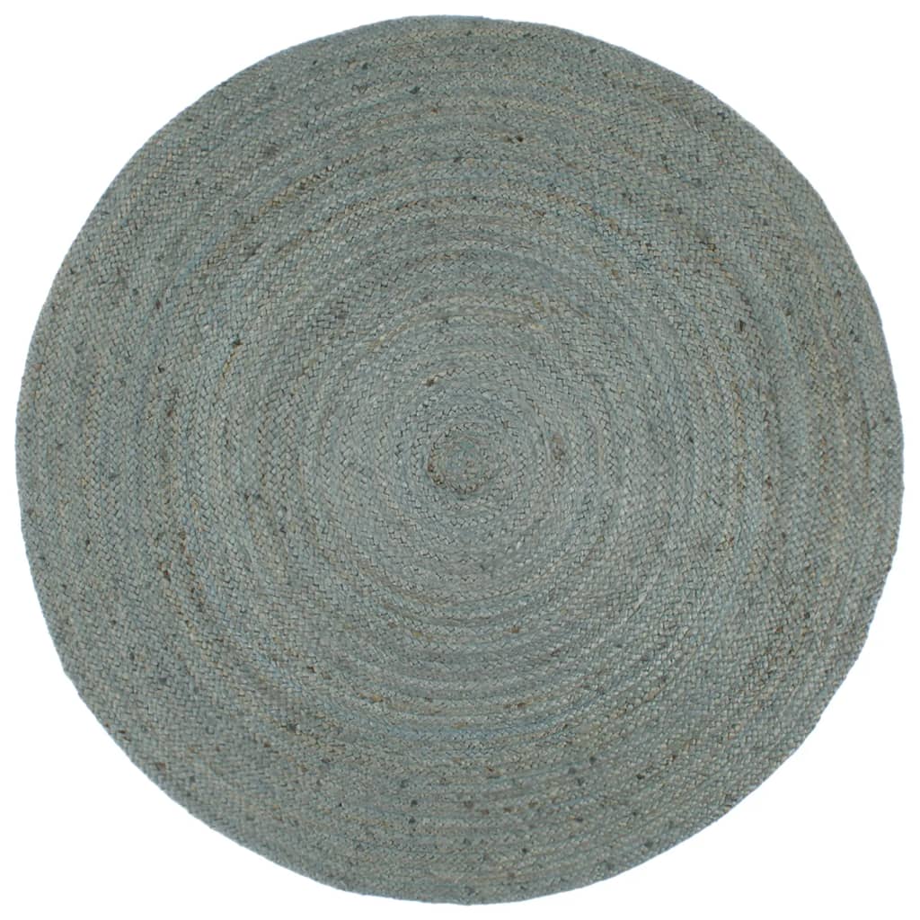Berkfield Handmade Rug Jute Round 240 cm Olive Green