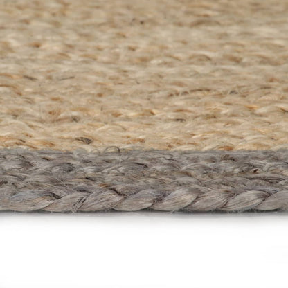 Berkfield Handmade Rug Jute with Grey Border 180 cm