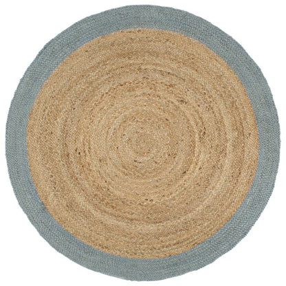 Berkfield Handmade Rug Jute with Olive Green Border 210 cm