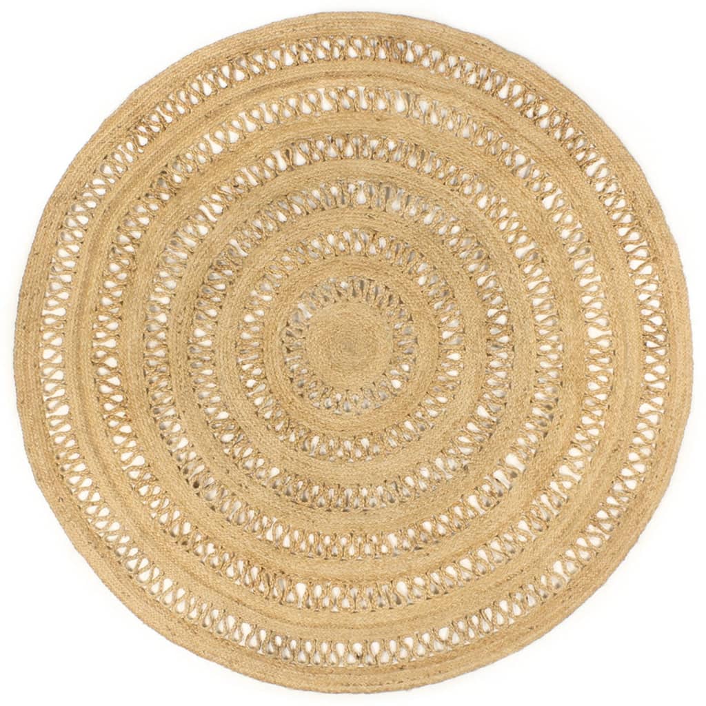 Berkfield Handmade Rug Braided Jute 180 cm