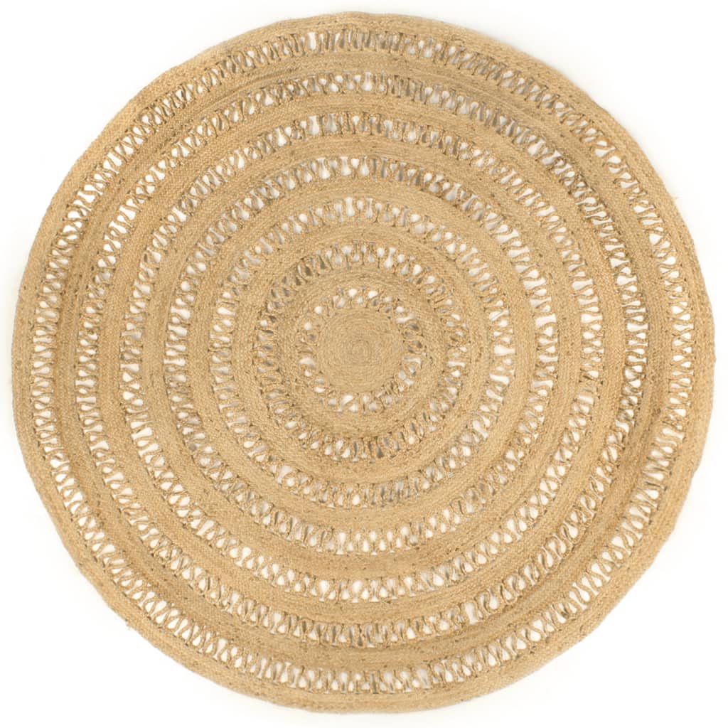 Berkfield Handmade Rug Braided Jute 240 cm