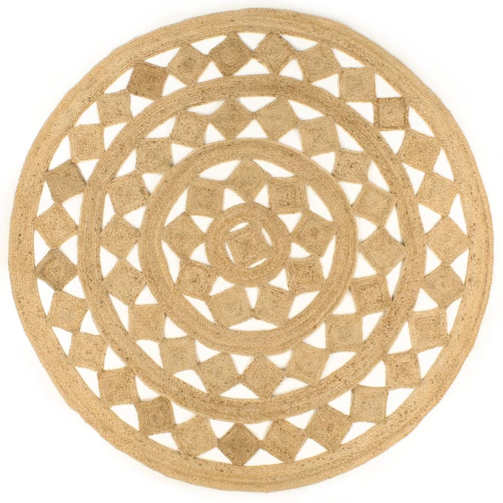 Berkfield Handmade Rug Braided Jute 210 cm