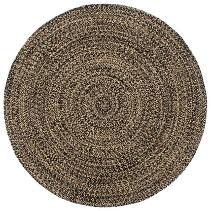 Berkfield Handmade Rug Jute Black and Brown 210 cm