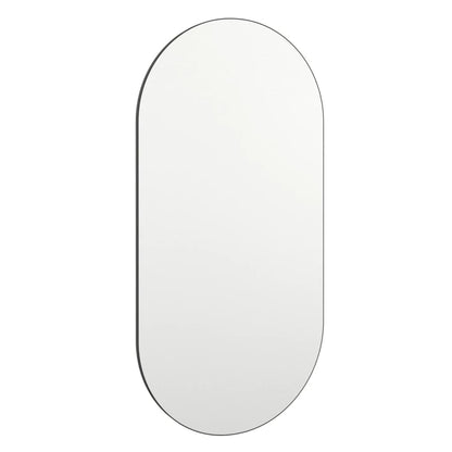 Berkfield Mirror with LED Lights 40x20 cm Glass Oval
