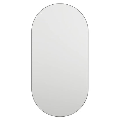 Berkfield Mirror with LED Lights 40x20 cm Glass Oval