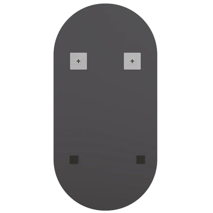 Berkfield Mirror with LED Lights 40x20 cm Glass Oval