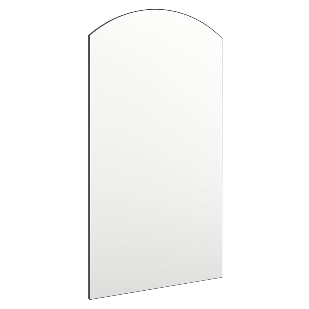 Berkfield Mirror with LED Lights 90x45 cm Glass Arch