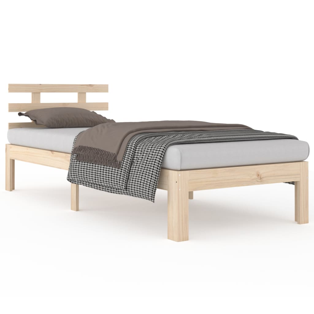 Berkfield Bed Frame Solid Wood 90x190 cm Single