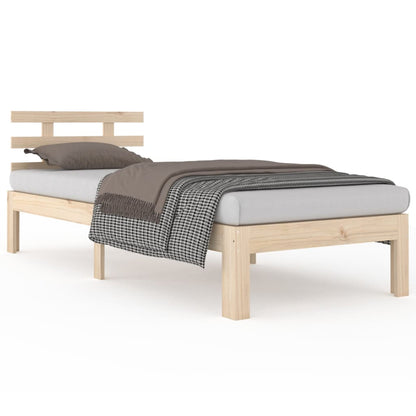 Berkfield Bed Frame Solid Wood 90x190 cm Single