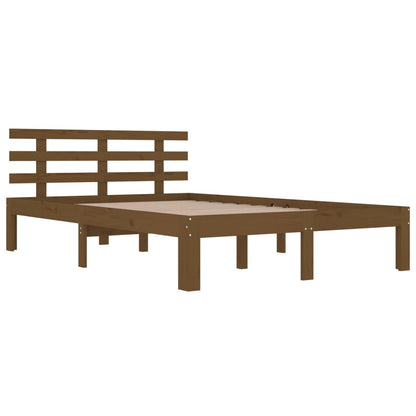 Berkfield Bed Frame Honey Brown Solid Wood 160x200 cm