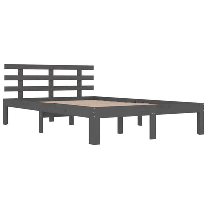 Berkfield Bed Frame Grey Solid Wood 180x200 cm Super King Size
